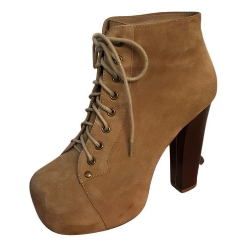 Pre-owned Jeffrey Campbell Ankle Boots In Beige