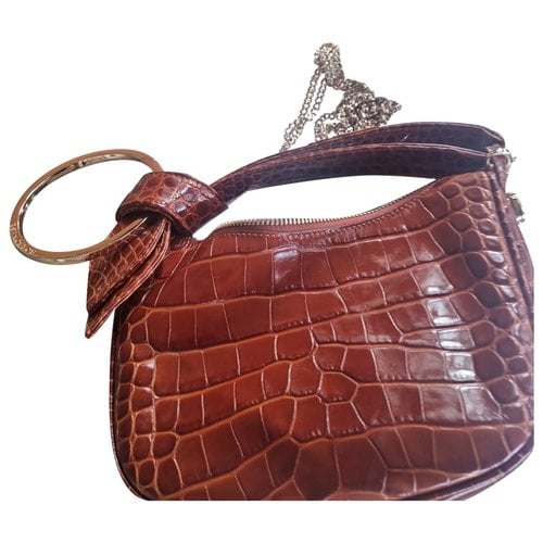 Pre-owned Borbonese Leather Handbag In Orange