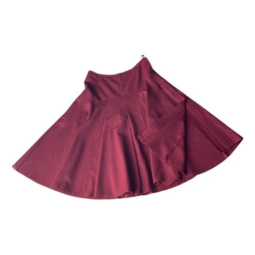 Pre-owned Kenzo Wool Mid-length Skirt In Red