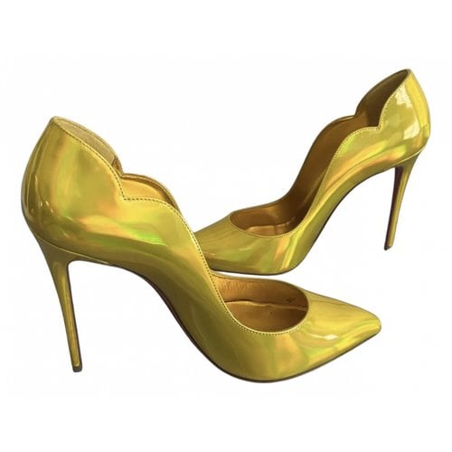 Pre-owned Christian Louboutin Leather Heels In Metallic