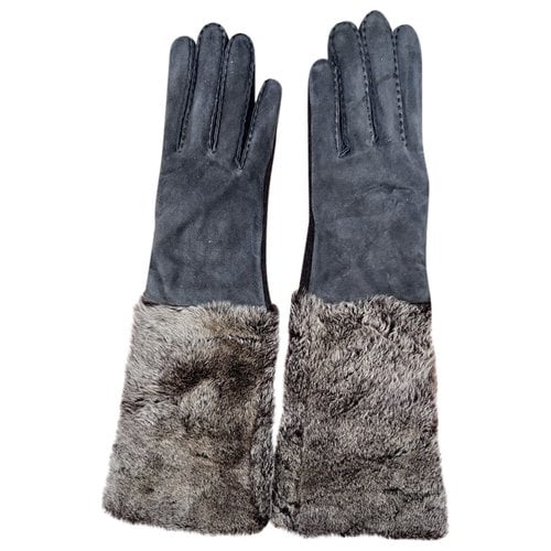 Pre-owned Max Mara Shearling Gloves In Brown
