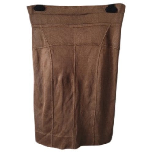 Pre-owned Alaïa Mini Skirt In Brown