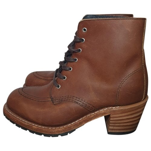 Pre-owned Red Wing Heritage Leather Ankle Boots In Brown