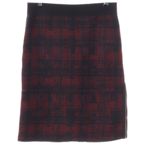 Pre-owned Tara Jarmon Wool Skirt In Red