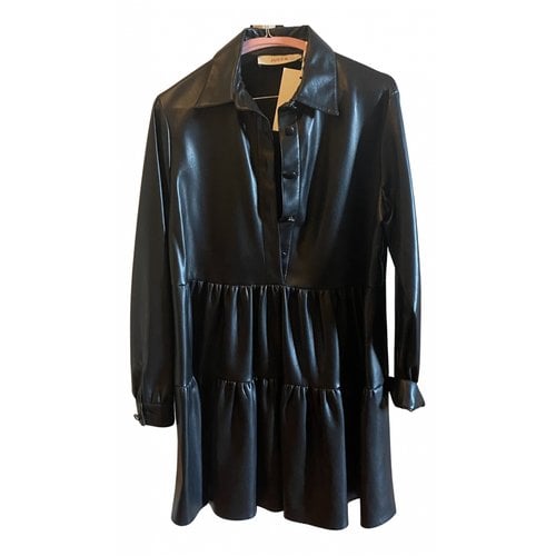 Pre-owned Jucca Vegan Leather Mid-length Dress In Black