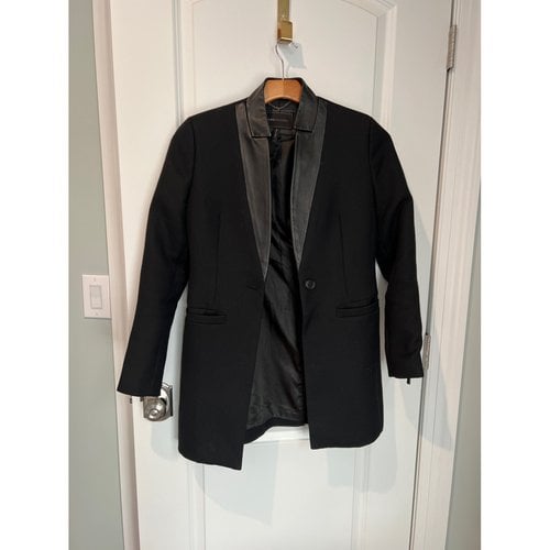Pre-owned Bcbg Max Azria Coat In Black