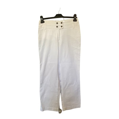 Pre-owned Gerard Darel Straight Pants In White