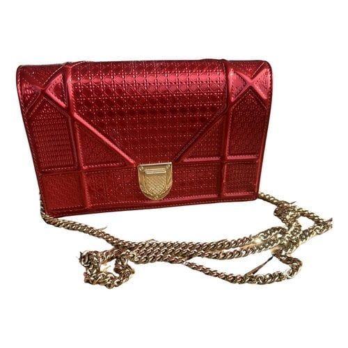 Pre-owned Dior Ama Croisière Leather Crossbody Bag In Red