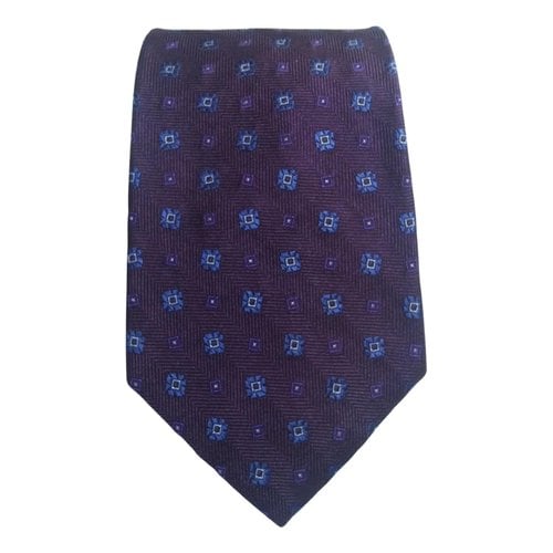 Pre-owned Brooks Silk Tie In Purple