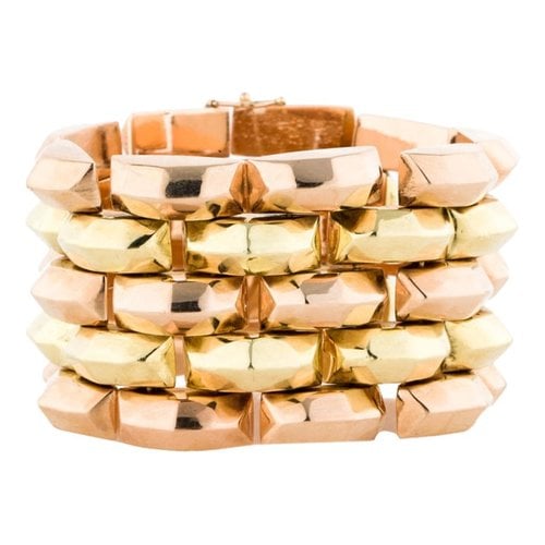 Pre-owned Liv Oliver Yellow Gold Bracelet In Pink