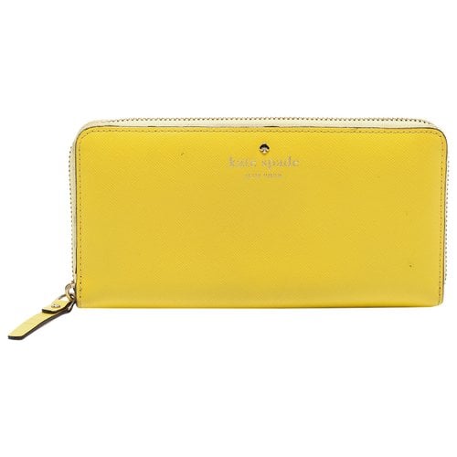 Pre-owned Kate Spade Leather Wallet In Yellow