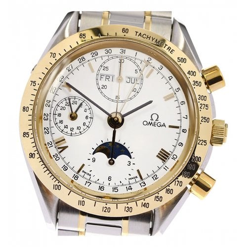 Pre-owned Omega Speedmaster Watch In White