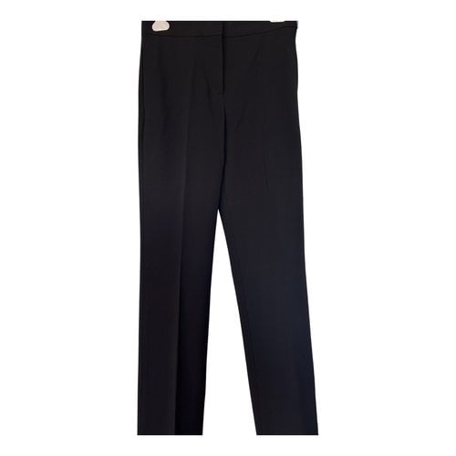 Pre-owned Valentino Straight Pants In Black