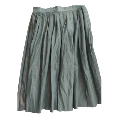 Pre-owned Gant Leather Mid-length Skirt In Green