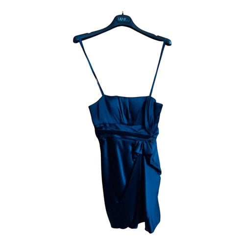 Pre-owned Liujo Silk Mini Dress In Blue