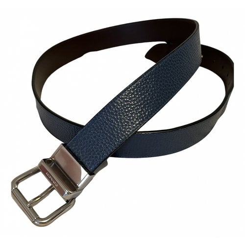 Pre-owned Coach Leather Belt In Blue