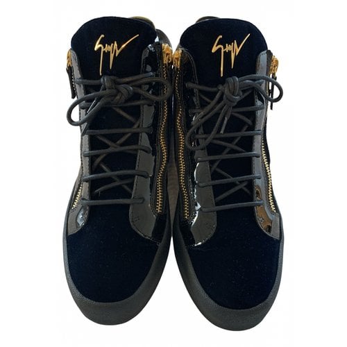Pre-owned Giuseppe Zanotti High Trainers In Blue