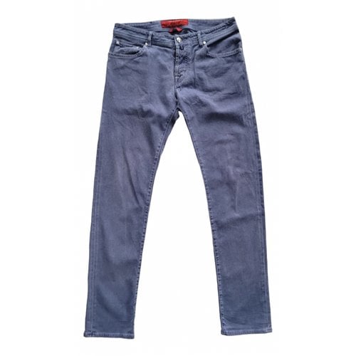 Pre-owned Jacob Cohen Straight Jeans In Navy