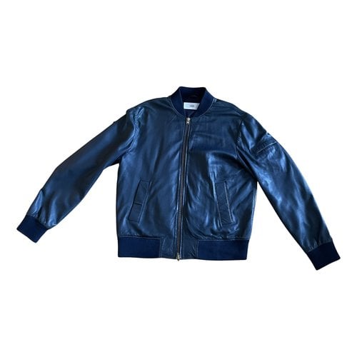 Pre-owned Closed Leather Jacket In Blue