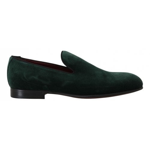 Pre-owned Dolce & Gabbana Flat In Green