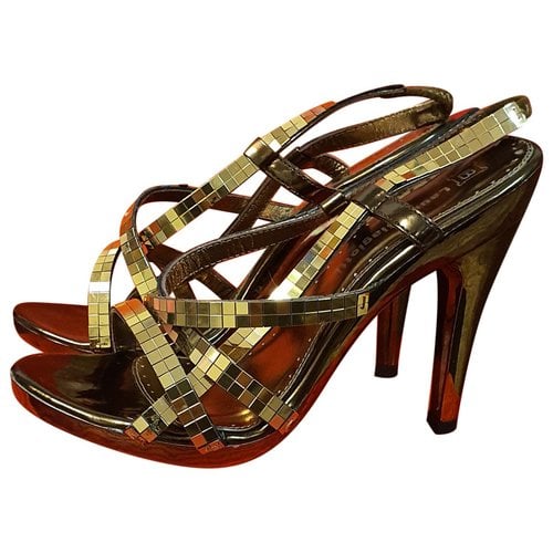 Pre-owned Laura Biagiotti Glitter Sandals In Metallic