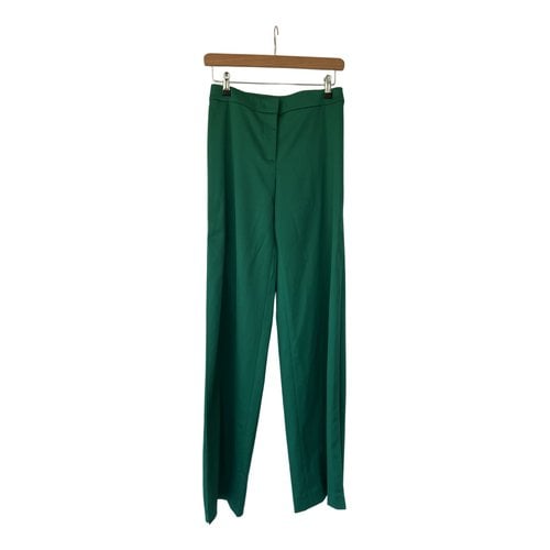 Pre-owned La Perla Silk Trousers In Green