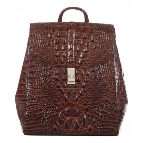 Pre-owned Brahmin Leather Backpack In Brown