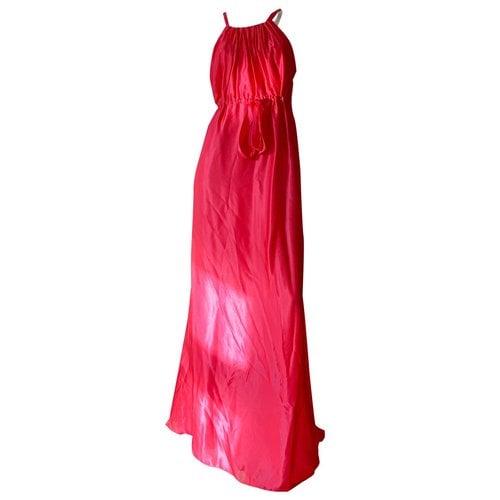 Pre-owned Lanvin Silk Maxi Dress In Pink