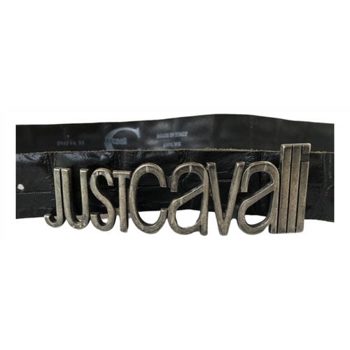 Pre-owned Just Cavalli Leather Belt In Black