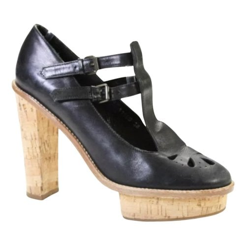 Pre-owned Opening Ceremony Leather Heels In Black