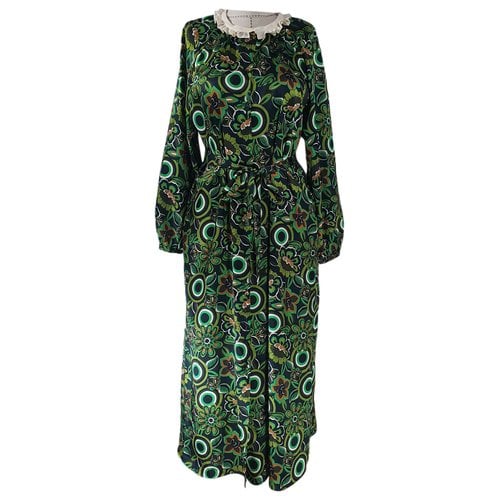Pre-owned Tara Jarmon Maxi Dress In Green