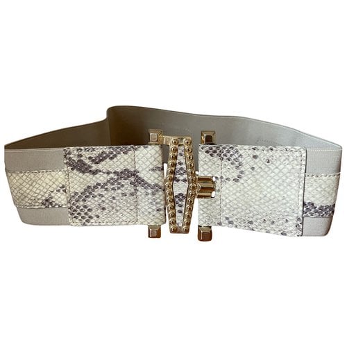 Pre-owned Pinko Leather Belt In Grey