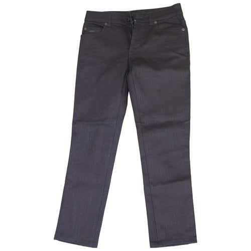 Pre-owned Prada Straight Pants In Blue