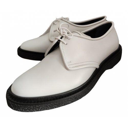 Pre-owned Adieu Leather Lace Ups In White