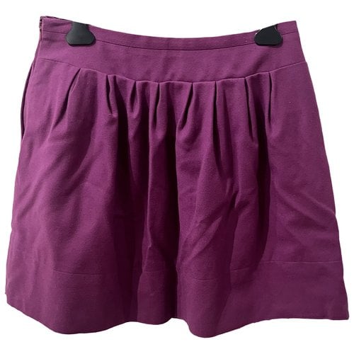 Pre-owned Sonia Rykiel Wool Mini Skirt In Purple