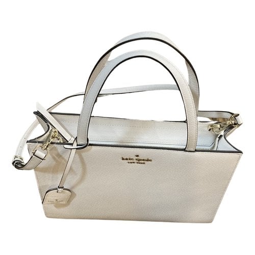 Pre-owned Kate Spade Leather Satchel In White