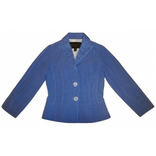 Pre-owned Louis Vuitton Silk Blazer In Blue