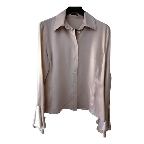 Pre-owned Tombolini Silk Blouse In Beige