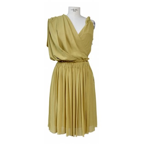 Pre-owned Lanvin Silk Mid-length Dress In Yellow
