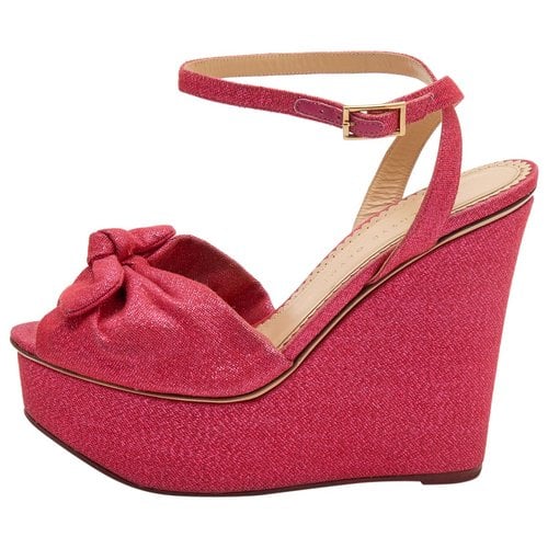 Pre-owned Charlotte Olympia Cloth Sandal In Pink