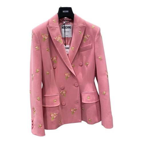 Pre-owned Moschino Blazer In Pink