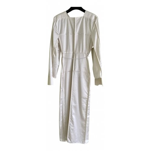 Pre-owned Bevza Silk Mid-length Dress In White