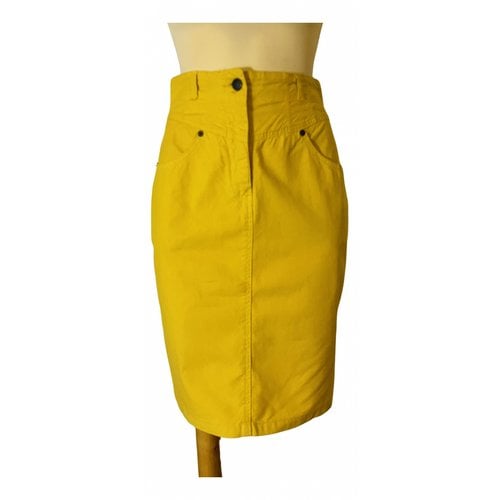 Pre-owned Valentino Mid-length Skirt In Yellow