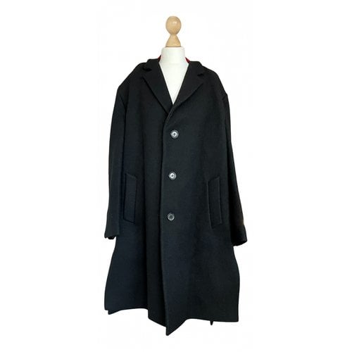 Pre-owned Maison Margiela Wool Coat In Black
