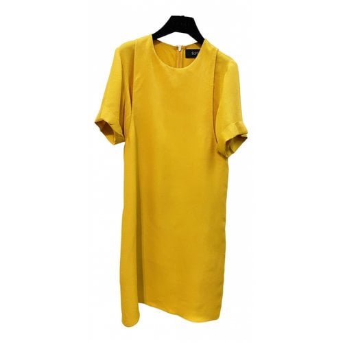 Pre-owned Gucci Silk Mini Dress In Yellow