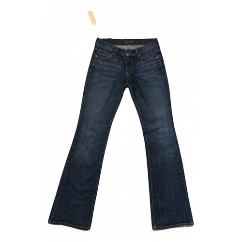 Pre-owned Earnest Sewn Bootcut Jeans In Blue