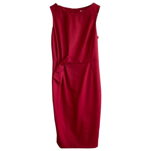 Pre-owned P.a.r.o.s.h Wool Mid-length Dress In Red