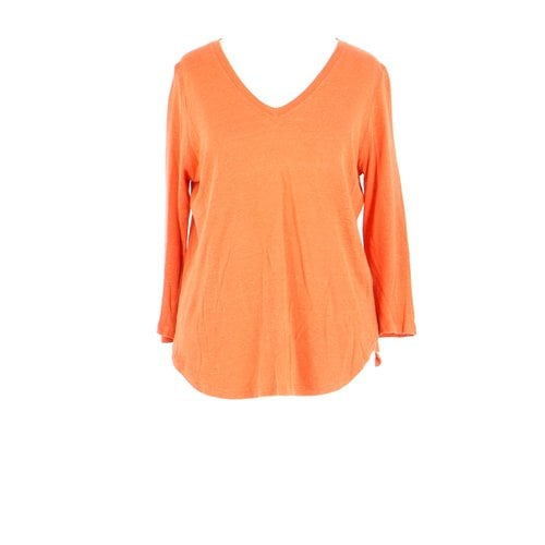 Pre-owned Sandro Linen T-shirt In Orange