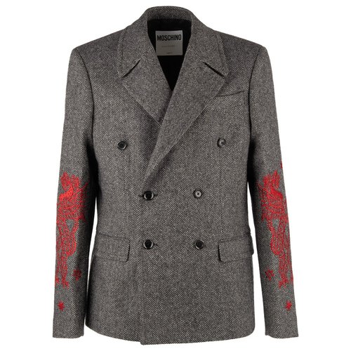 Pre-owned Moschino Wool Vest In Grey