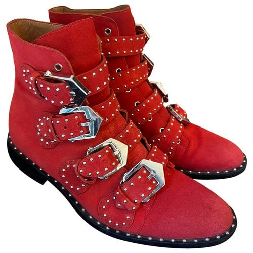 Pre-owned Givenchy Ankle Boots In Red